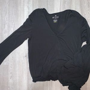 American eagle cross front blouse